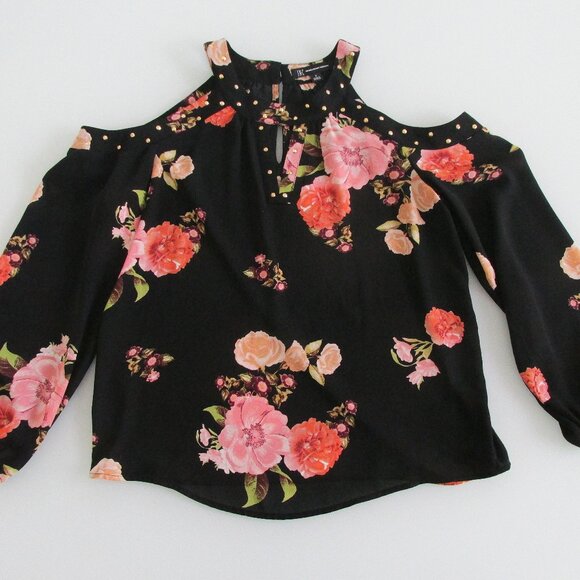INC International Concept Women's Cold Shoulder Blouse Size Small - Picture 1 of 8